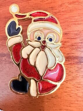 Vintage Beatrix Metal Santa Claus Christmas Brooch